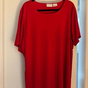 Jaclyn Smith Vibrant Red Blouse